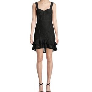 Jonathan Simkhai Dress Lace Corset Cocktail Mini Women 8 Whimsigoth Ruffle New
